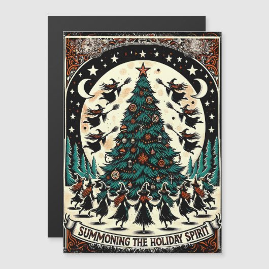 休日のスピリットグリーティングカードの魔女の召喚 (正面/裏面)