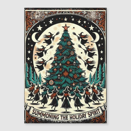 休日のスピリットグリーティングカードの魔女の召喚 (正面)
