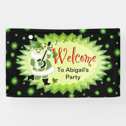 休日のスランバー・パーティーへのかわいい小妖精や小人の歓迎 横断幕 (横)