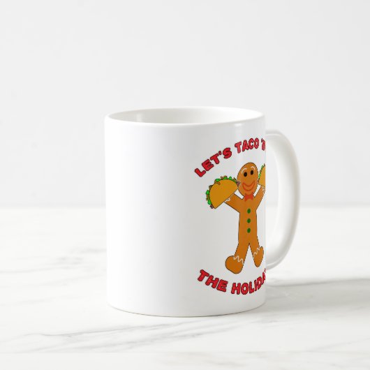 休日のタコのクリスマスジンジャーブレッドのユーモア コーヒーマグカップ (正面右)