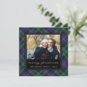 休日のタータンチェック|の正方形の写真カード シーズンカード (スタンド正面)