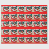 休日のテーブルの設定を描写する包装紙 ラッピングペーパー (フラット)