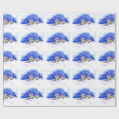 休日のハムスターのクリスマスのキャンディ・ケーンのギフト用包装紙 ラッピングペーパー (フラット)