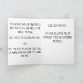 休日のハリネズミのおもしろいなクリスマスカード シーズンカード (内部)