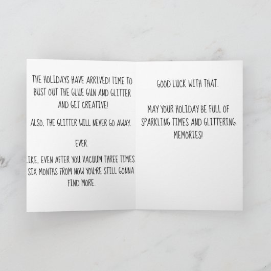 休日のハリネズミのおもしろいなクリスマスカード シーズンカード (内部)