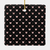 休日のハート&Xの&Oのオーナメント。 セラミックオーナメント (裏面)