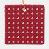 休日のハート&Xの&Oのオーナメント。 セラミックオーナメント (正面)