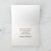 休日のパグのスケートで滑るのパーティー シーズンカード (内部)