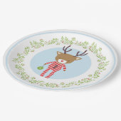 休日のパジャマ・パーティー-パジャマのトナカイ ペーパープレート (アングル)