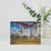 休日のパーソナライズされた退役軍人/軍隊のフォトカード ポストカード (スタンド正面)