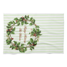 休日のパーソナライズなヴィンテージのヒイラギのリース