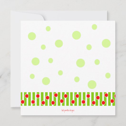 休日のパーティのヒイラギのカクテルの招待状 招待状 (裏面)