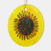 休日のヒマワリのクリスマスのオーナメント セラミックオーナメント (左)