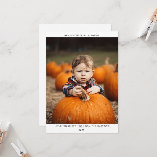 休日のフォトカード カード (正面/裏面インサイチュ)