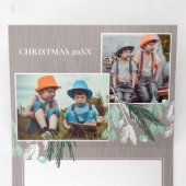 休日のフォトカード |クリスマスパステルパインズ 三つ折りクリスマスカード (内部最初)