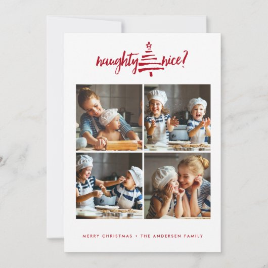 休日のフォトカード | モダンいけなクリスマス シーズンカード (正面)