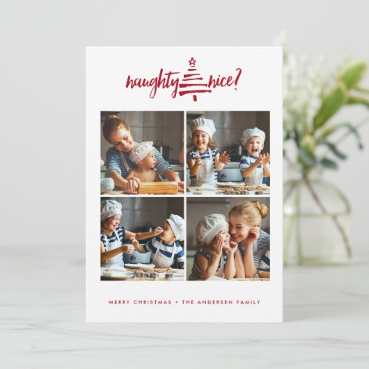 休日のフォトカード | モダンいけなクリスマス シーズンカード (スタンド正面)
