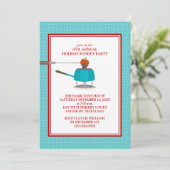 休日のフォンデュのパーティの招待状 招待状 (スタンド正面)