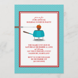 休日のフォンデュのパーティの招待状 招待状