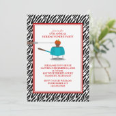 休日のフォンデュのパーティの招待状 招待状 (スタンド正面)