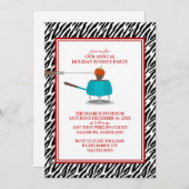 休日のフォンデュのパーティの招待状 招待状 (正面/裏面)