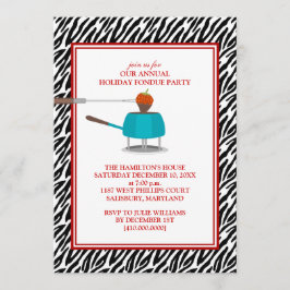休日のフォンデュのパーティの招待状 招待状