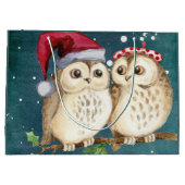 休日のフクロウ ラージペーパーバッグ (裏面)