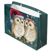 休日のフクロウ ラージペーパーバッグ (裏面アングル)