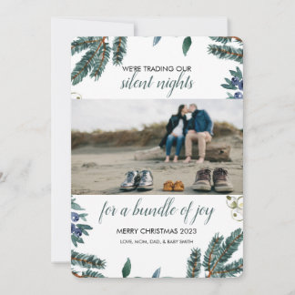 休日のベビー発表 招待状