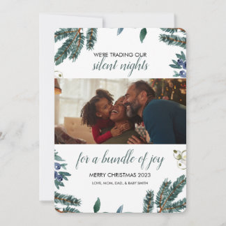 休日のベビー発表 招待状