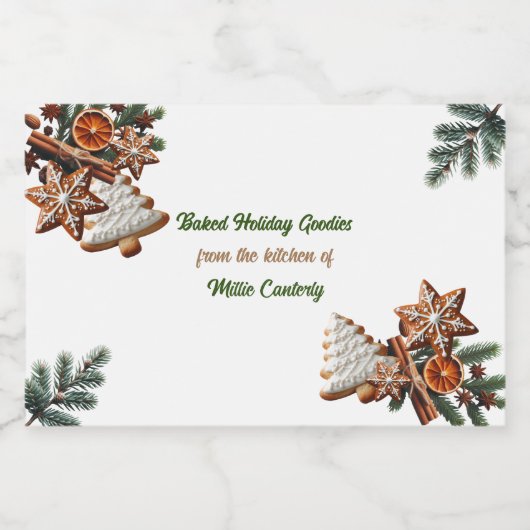 休日のベーキングからキッチン フードラベル (シングルラベル)