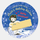 休日のベーキング自家製クリスマスクッキーから ラウンドシール (正面)