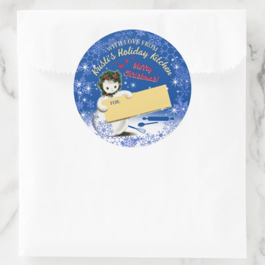 休日のベーキング自家製クリスマスクッキーから ラウンドシール (バッグ)