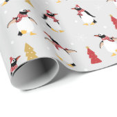 休日のペンギンパターン ラッピングペーパー (ロールコーナー)