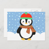 休日のペンギン シーズンポストカード (正面/裏面)
