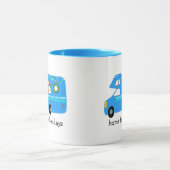 休日のホームレトロクリスマスカンパカスタムー マグカップ (中央)