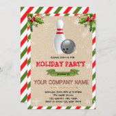 休日のボーリングのパーティの招待状 招待状 (正面/裏面)