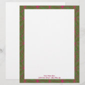 休日のポインセチアパターン レターヘッド (正面/裏面)