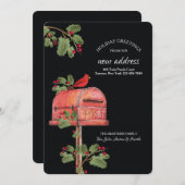 休日のポストの挨拶状 招待状 (正面/裏面)