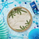 休日のマツ大枝心地よいおよび喜び ペーパープレート (パーティー)