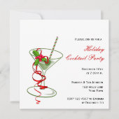 休日のマルティーニのカクテルのパーティの招待状 招待状 (正面)