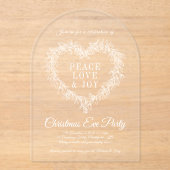 休日のミスタントーハートアートクリスマスパーティー アクリル招待状 (正面)