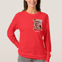 休日のメスチワワビーチリラクゼーション (赤) Tシャツ