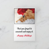 休日のメッセージカードで包まれた シーズンカード (内部)