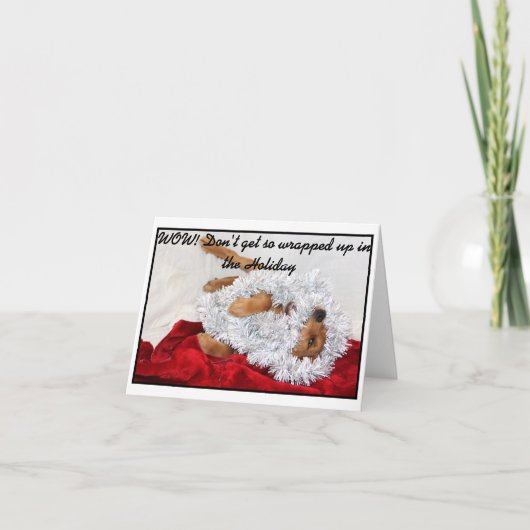 休日のメッセージカードで包まれた シーズンカード (正面)