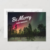 休日のメリーで及び明るいNorthern Lightsの郵便はがき シーズンポストカード (正面/裏面)