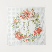 休日のメリークリスマスのための家 タペストリー (正面)