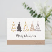 休日のモダンソーシャルQRコード、ありがとうビジネス エンクロージャーカード (スタンド正面)