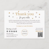 休日のモダンソーシャルQRコード、ありがとうビジネス エンクロージャーカード (裏面)