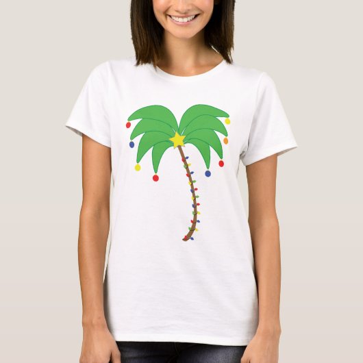 休日のヤシの木のワイシャツ Tシャツ (正面)